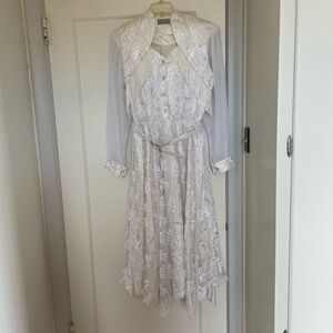 Vintage Lilia Smitty Dolly Parton / Western Lace Wedding Dress